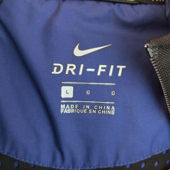 Nike Men's Dri-Fit Hooded Training Jacket Blue large Running outdoors activewear - Picture 10 of 13